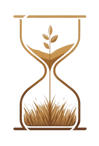 Logo de Sauve Ton Paysan - un sablier avec une plante à l'intérieur